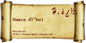 Hamza Ábel névjegykártya