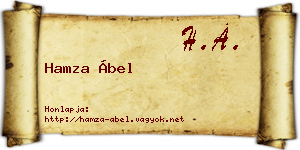 Hamza Ábel névjegykártya